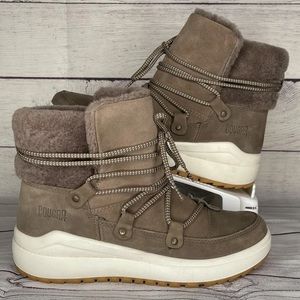 Cougar Treville Waterproof Smoke Suede Shearling winter Boots Women’s Size 10